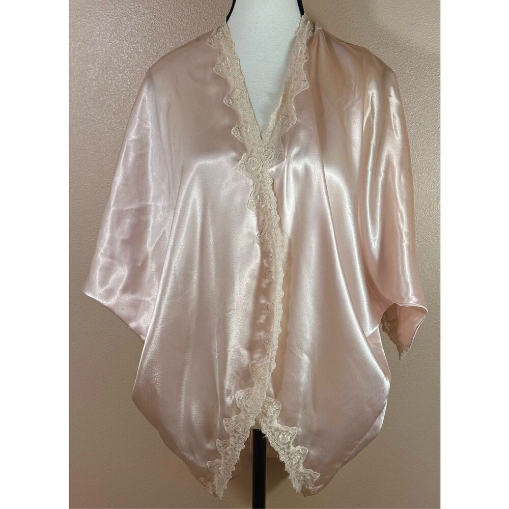 Vintage Victoria's Secret Gold Label Lace Trim Cami Robe/Kimono Women's One Size